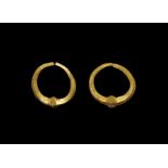 Western Asiatic Achaemenid Gold Earrings