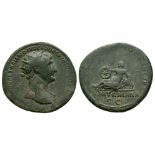 Ancient Roman Imperial Coins - Trajan - Woman Reclining Dupondius