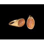 Roman Gold Ring with Intaglio