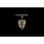 Medieval Heraldic Butterfly Horse Harness Pendant