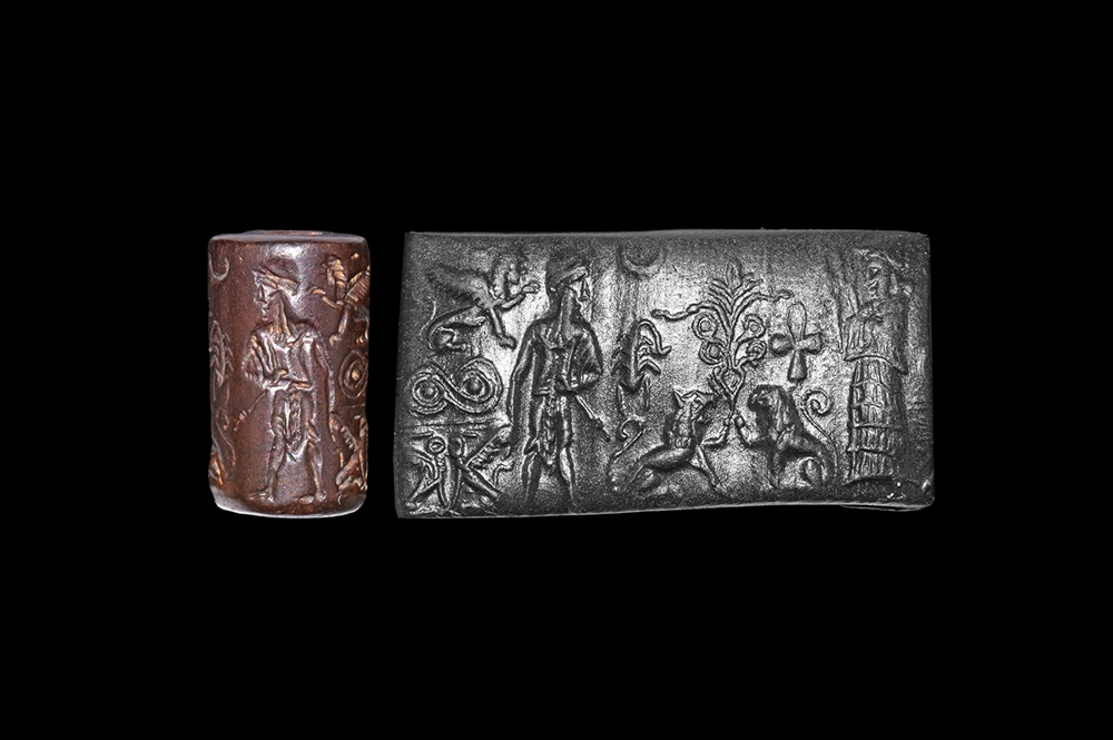 Western Asiatic Old Babylonian Period Cylinder Seal - Image 2 of 2