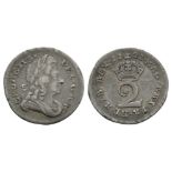 English Milled Coins - George I - 1727 - Twopence