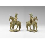 Central Asian Horse and Rider Statuette