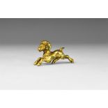 Chinese Gilt Running Ram Figure