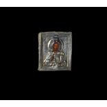 Post Medieval Russian Baptismal Icon with Christ Pantocrator