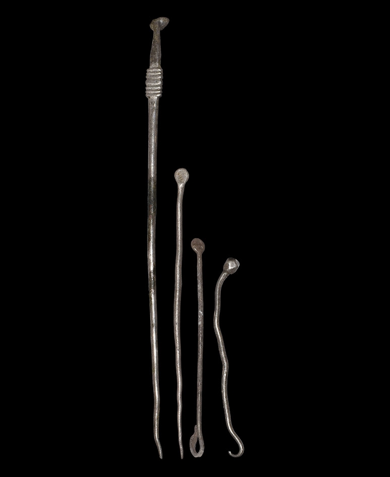 Roman Pin and Apothecary Spoon Group