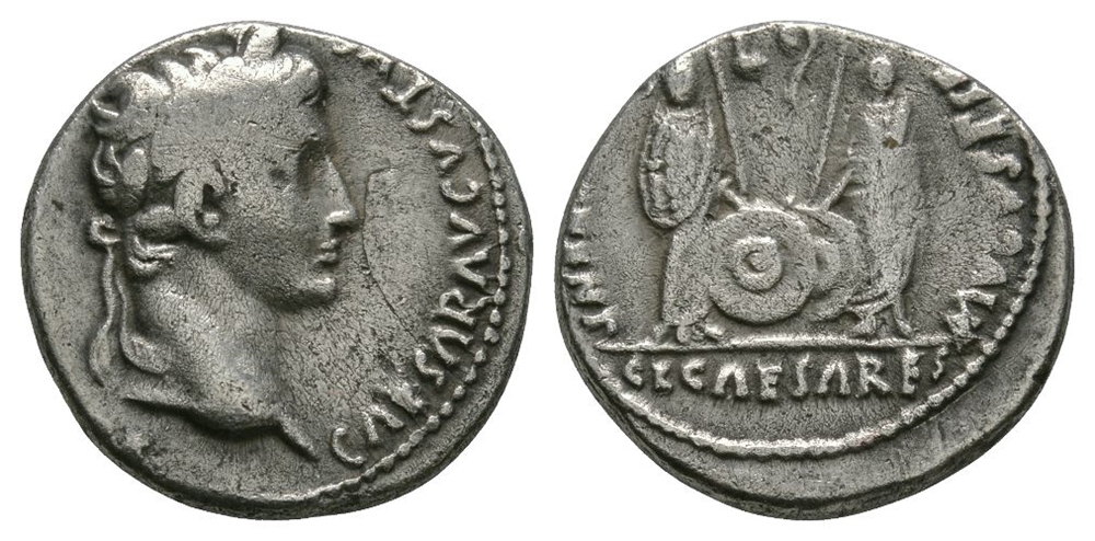 Ancient Roman Imperial Coins - Augustus - Gaius and Lucius Denarius - Image 2 of 2