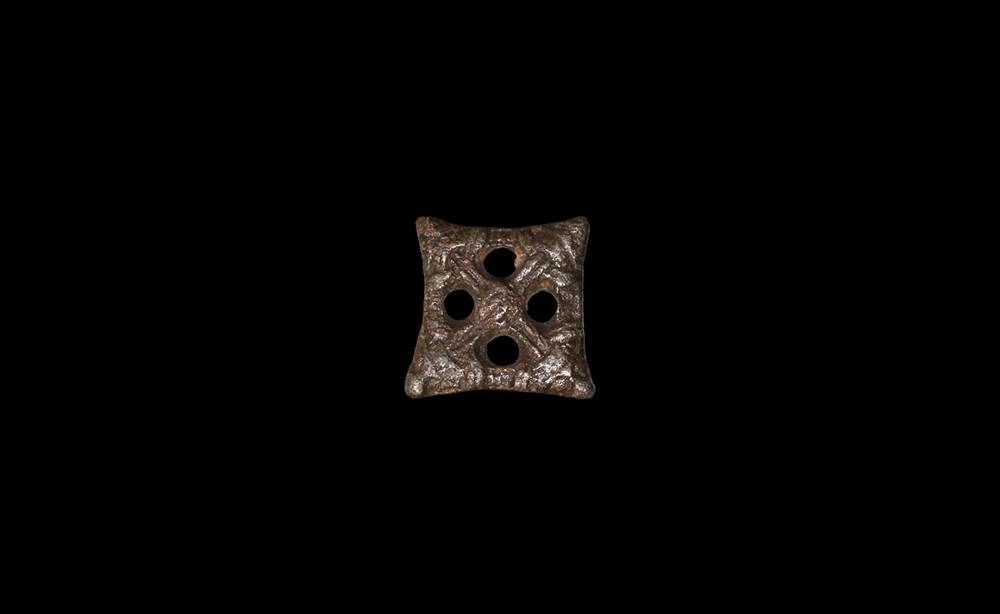 Viking Bear-Heads Lozenge Brooch