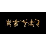 Chinese Gilt Acrobats Set