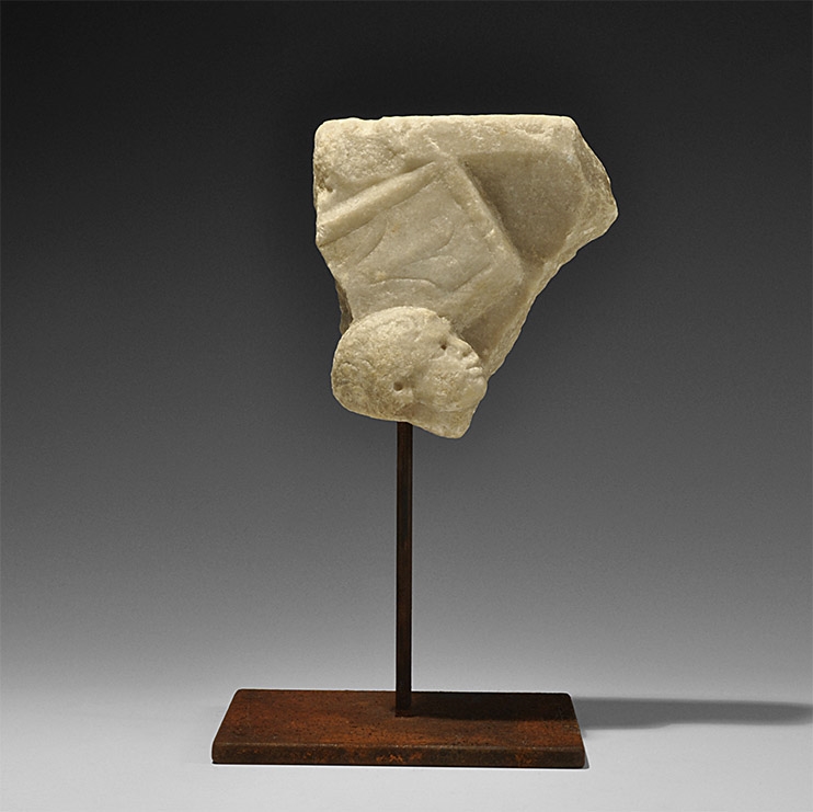 Roman Panel Fragment with African Head