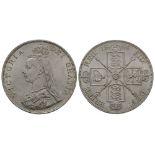 English Milled Coins - Victoria - 1887 Arabic - Double Florin