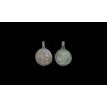 Byzantine Figural Pendant Pair