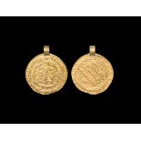 Viking Gold Dinar Coin Pendant