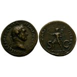 Ancient Roman Imperial Coins - Vitellius - Paduan Mars Sestertius