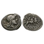 Ancient Roman Republican Coins - Anonymous - Roma Silver Sestertius (1/4 Denarius)