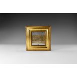 Egyptian Gold Plaque with Osiris Presentation Scene