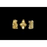 Egyptian Gold Taweret Amulet Group