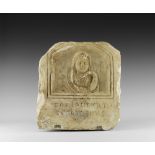 Roman Inscribed Figural Stele