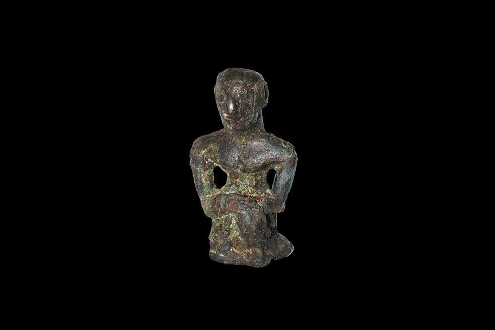 Western Asiatic Sumerian Kneeling Statuette - Image 2 of 2