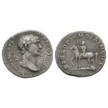 Ancient Roman Imperial Coins - Trajan - Emperor Riding Denarius