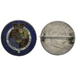 English Milled Coins - George III - 1817 - Enamelled Halfcrown Brooch