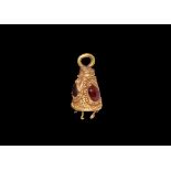 Roman Gold Pendant with Garnets