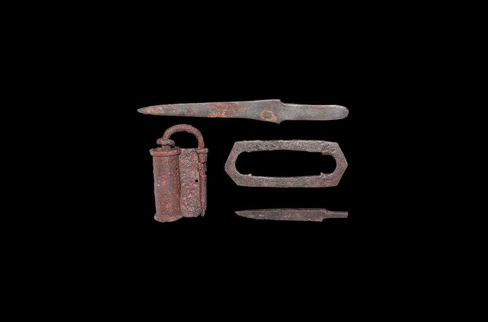 Viking Padlock and Knife Group