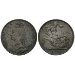 English Milled Coins - Victoria - 1890 - Crown