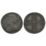 English Milled Coins - Anne - 1711 - Sixpence