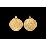 Viking Gold Dinar Coin Pendant