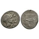 Ancient Roman Republican Coins - Mn. Fonteius - Galley Denarius