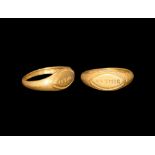 Roman Gold Ring with VOT HER