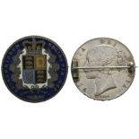 English Milled Coins - Victoria - 1844 VIII - Enamelled Crown Brooch