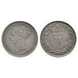 English Milled Coins - Victoria - 1883 - Threepence