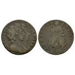 English Milled Coins - William and Mary - 1694 - Farthing