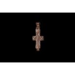 Byzantine Large Reliquary Cross Pendant