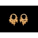 Western Asiatic Achaemenid Gold Earring Pair