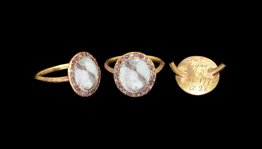 Post Medieval Gold Inscribed Memorial Ring - Bild 2 aus 2