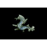 Roman Enamelled Hippocampus Brooch