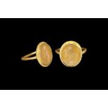 Roman Gold Ring with Fortuna Intaglio
