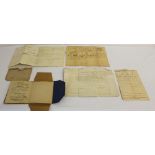 A WW1 Officers Record of Service book with other associated documents which belonged to Lieutenant