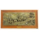 A Resin plaque 'Farm Scene' signed