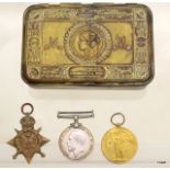 A WW1 1914 Star medal trio to M1-5557 Private GW Kemp of the Army Service Corps with his Princess