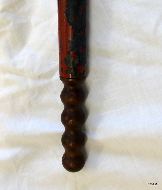 A C19th Civil Truncheon, pre formal police force painted and marked to reassure you that you were - Image 2 of 3