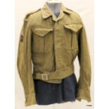 A WW2 1940 dated Majors battledress tunic made by L Silberston & Sons