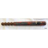 A C19th Civil Truncheon, pre formal police force painted and marked to reassure you that you were
