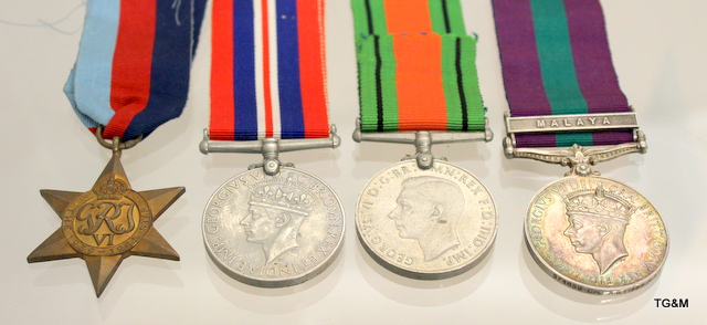 A General Service Medal with Malaya clasp named to 574859 Corporal AG Tibbs of the Royal Air Force