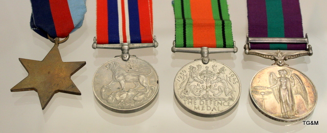 A General Service Medal with Malaya clasp named to 574859 Corporal AG Tibbs of the Royal Air Force - Image 2 of 2