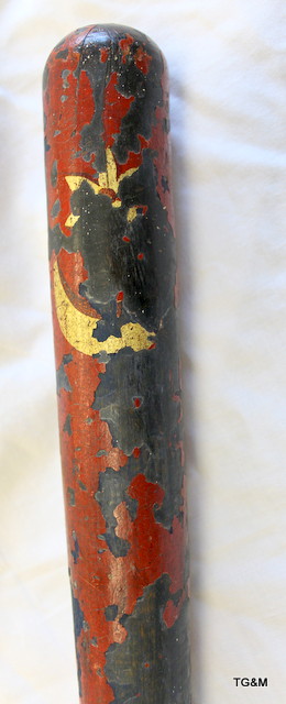 A C19th Civil Truncheon, pre formal police force painted and marked to reassure you that you were - Image 3 of 3