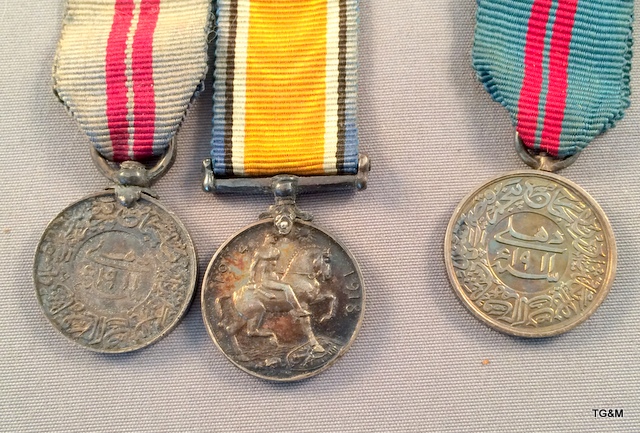 A Delhi Durbar WW1 medal group including miniatures Capt J L Stronach issued in 1911( not many - Image 6 of 7